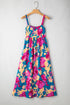 Sleeveless Square Neck Empire Waist Floral Maxi Dress