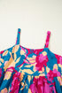 Sleeveless Square Neck Empire Waist Floral Maxi Dress