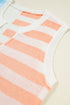 Sleeveless Star And Stripe Notched Neckline Knit Top