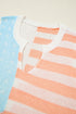 Sleeveless Star And Stripe Notched Neckline Knit Top