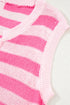 Sleeveless Star And Stripe Notched Neckline Knit Top