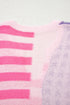 Sleeveless Star And Stripe Notched Neckline Knit Top