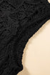 Sleeveless Textured Lace Yoke High Neck Blouse