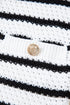 Sleeveless Textured Striped Button Front Sweater Vest