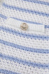 Sleeveless Textured Striped Button Front Sweater Vest