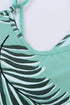 Sleeveless Tropical Leaf Print Knit Tank Top