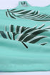 Sleeveless Tropical Leaf Print Knit Tank Top