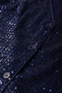Sleeveless V Neck Sequin Button Down Statement Vest
