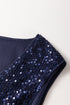 Sleeveless V Neck Sequin Button Down Statement Vest