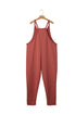 Sleeveless V Neck Side Pocket Harem Pant Jumpsuit