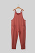 Sleeveless V Neck Side Pocket Harem Pant Jumpsuit