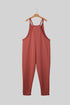 Sleeveless V Neck Side Pocket Harem Pant Jumpsuit