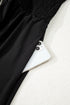 Sleeveless Zipped Front V Neck Smocked Waist Maxi Dress