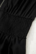Sleeveless Zipped Front V Neck Smocked Waist Maxi Dress