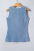 Slim Ribbed Mineral Wash Western Style Tank Top