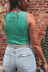 Slim Ribbed Mineral Wash Western Style Tank Top