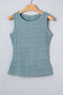 Slim Ribbed Mineral Wash Western Style Tank Top