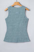 Slim Ribbed Mineral Wash Western Style Tank Top