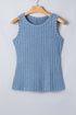 Slim Ribbed Mineral Wash Western Style Tank Top