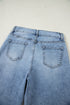 Slit Leg High Rise Drawstring Wide Leg Jeans