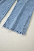 Slit Leg High Rise Drawstring Wide Leg Jeans