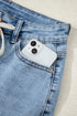 Slit Leg High Rise Drawstring Wide Leg Jeans