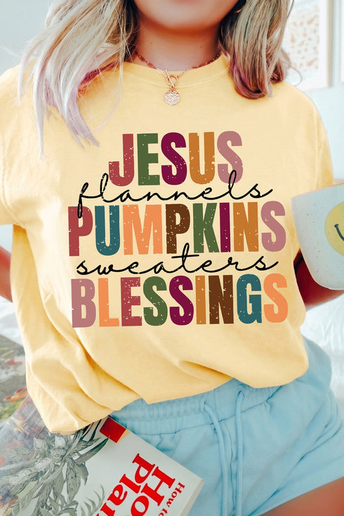 Slogan Printed Harvest Themed Graphic Statement Tee