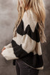 Slouchy Block Striped Chunky Knit Pullover Sweater