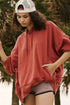 Slouchy Drop Shoulder Kangaroo Pocket Pullover Hoodie
