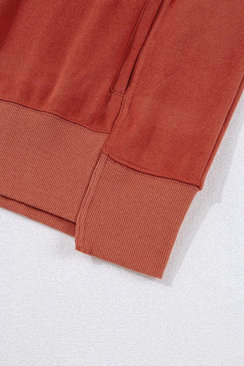 Slouchy Drop Shoulder Kangaroo Pocket Pullover Hoodie