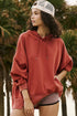 Slouchy Drop Shoulder Kangaroo Pocket Pullover Hoodie