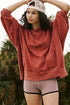 Slouchy Drop Shoulder Kangaroo Pocket Pullover Hoodie