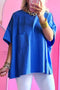 Slouchy Exposed Seam Chest Pocket Jersey T-Shirt