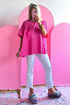 Slouchy Exposed Seam Chest Pocket Jersey T-Shirt