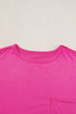 Slouchy Exposed Seam Chest Pocket Jersey T-Shirt