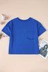 Slouchy Exposed Seam Chest Pocket Jersey T-Shirt