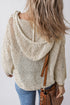 Slouchy Open Mesh Knit Kangaroo Pocket Hoodie