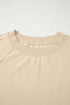 Slouchy Raw Edge Drop Shoulder Tunic Sweatshirt
