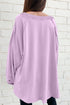Slouchy Raw Edge Drop Shoulder Tunic Sweatshirt