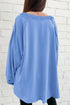 Slouchy Raw Edge Drop Shoulder Tunic Sweatshirt