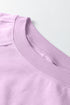 Slouchy Raw Edge Drop Shoulder Tunic Sweatshirt