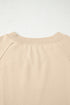 Slouchy Raw Edge Drop Shoulder Tunic Sweatshirt