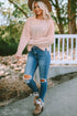 Slouchy Waffle Knit Off The Shoulder Dolman Sleeve Pullover Tunic Top