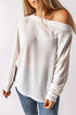 Slouchy Waffle Knit Off The Shoulder Dolman Sleeve Pullover Tunic Top