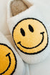 Smile Face Print Non Slip Fuzzy Fleece Slippers