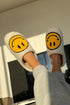 Smile Face Print Non Slip Fuzzy Fleece Slippers