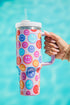 Smiley Face Pattern Large Capacity Alloy Travel Tumbler