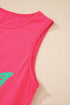 Smiling Sun Graphic Sleeveless Jersey Tank Top