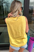 Smiling Sun Graphic Sleeveless Jersey Tank Top