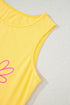 Smiling Sun Graphic Sleeveless Jersey Tank Top